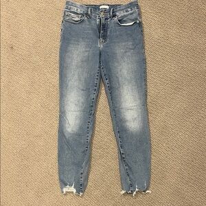 Good American Light Blue Ankle Jeans